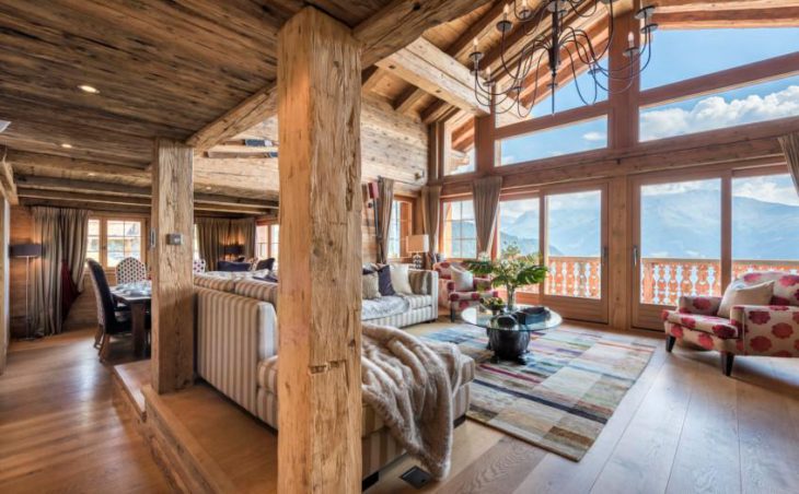 Chalet Petit Ours, Verbier, Lounge Mountain View
